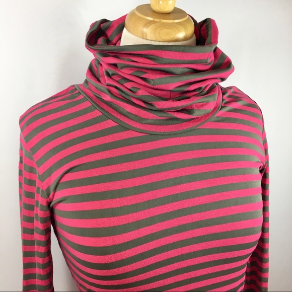 Striped turtleneck pink + grey - Picture 3 of 5